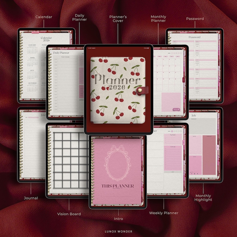 2026 CHERRY Digital Planner (DATED) | Digital Planner | Goodnotes ...