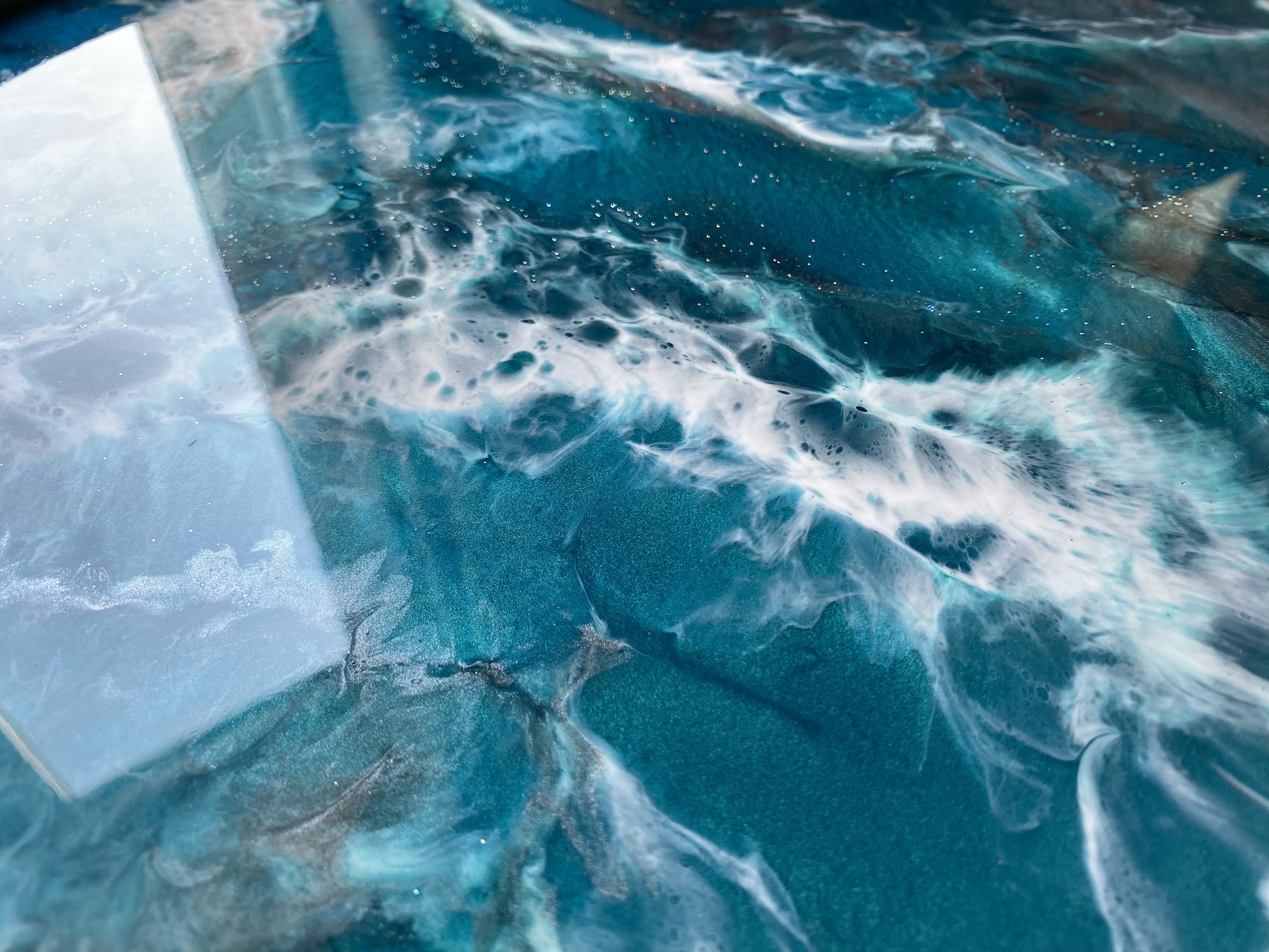 Folding Resin Side Tables. Personalised and Made to Order. Marble