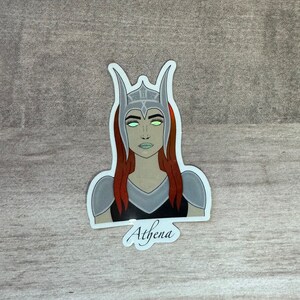 Athena Holographic Vinyl Waterproof Sticker | Goddess | Mythology | Laptop decal | Kindle sticker | Water bottle sticker | Feminism