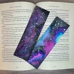 Hand Painted Galaxy Bookmark | Watercolor Bookmark | Celestial Bookmark | Bookish Gift | Reader Gift | Sky Lover | Space Lover | Galaxy Love