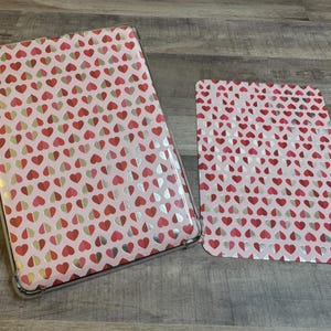 Foiled hearts Valentines Kindle paperwhite and colorsoft clear case insert