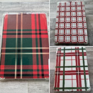 Red Christmas Plaid Kindle Paperwhite Clear Case Insert | Bookish Gift | Winter Kindle | Christmas Kindle Case Decor | Holiday Kindle Insert