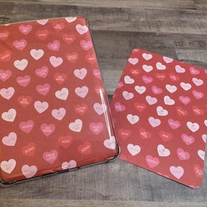 Candy hearts Valentines Kindle paperwhite and colorsoft clear case insert