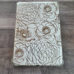 Gold Foil Flower Kindle Paperwhite Clear Case Insert | Kindle Insert |  Bookish Gift | eReader case | Romance reader | Floral Kindle Insert