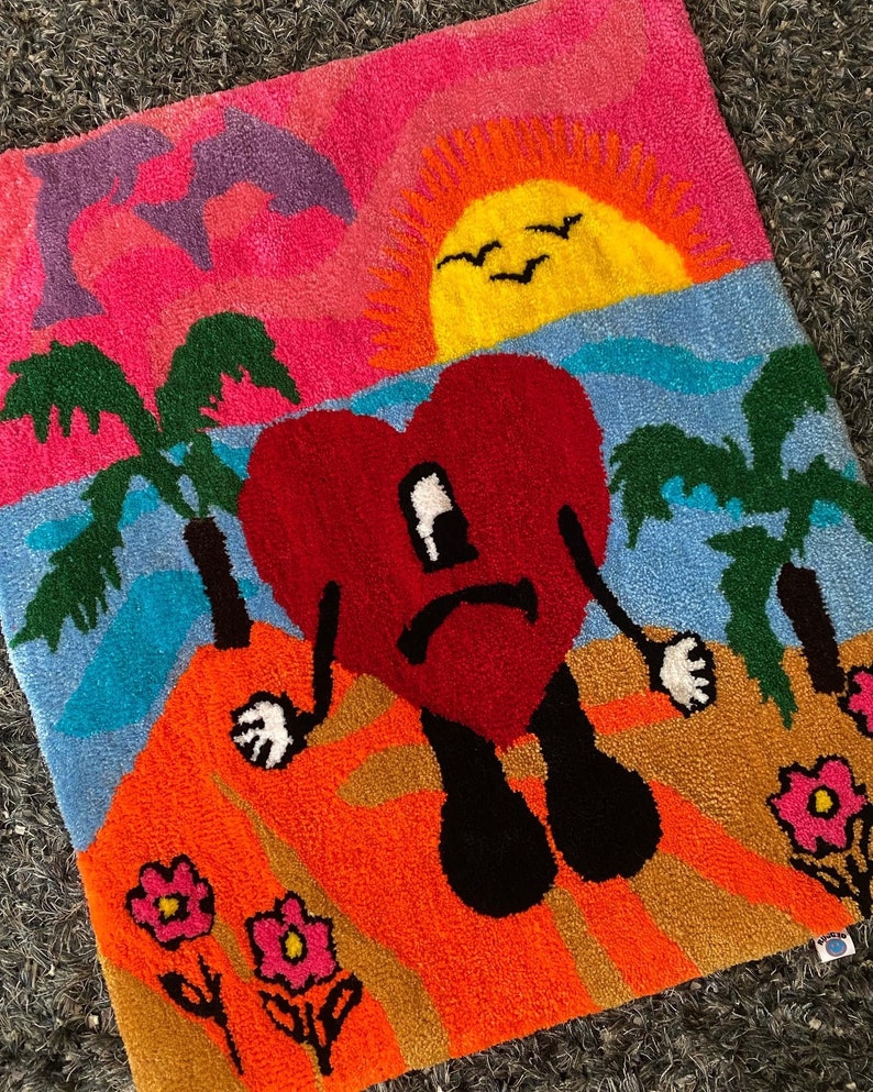 Bad Bunny Rug - Etsy