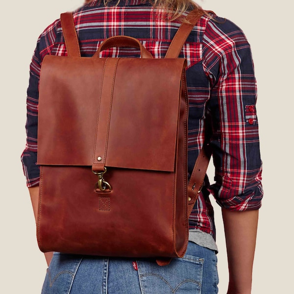 Leather Backpack - Etsy