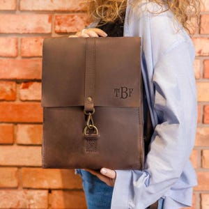 Leather shoulder bag for women, womens leather backpack, womens laptop backpack, leather woman bag, womens leather knapsack, city rucksack