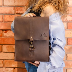Office city backpack, everyday womens backpack, leather backpack for women, Mothers day womens gift, leather shoulder bag, womens purse gift