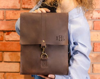Office city backpack, everyday womens backpack, leather backpack for women, Mothers day womens gift, leather shoulder bag, womens purse gift