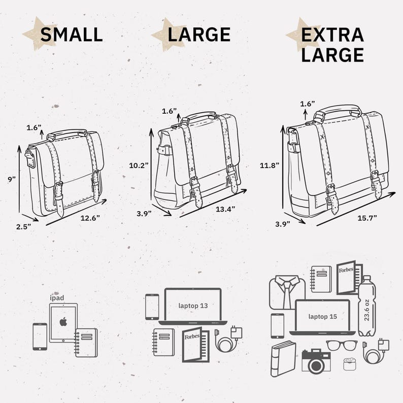 a drawing of a backpack and other items