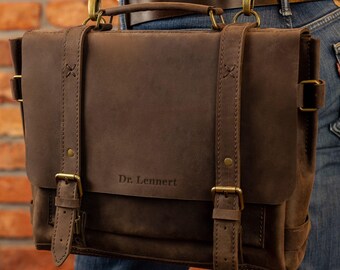 Mens crossbody bag, leather briefcase Father day mens gift, leather satchel, leather messenger bag, leather laptop bag, leather shoulder bag