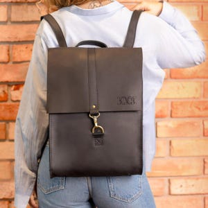 Custom gift for her, leather backpack for women, Mothers day womens gift, womens laptop backpack, womens birthday gift, womens purse gift