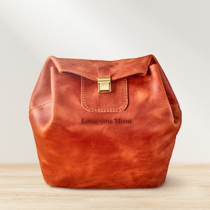 Personalized anniversary gift,  custom Mothers day womens gift, womens cosmetic bag, makeup bag, leather toiletry bag, bridesmaid gift