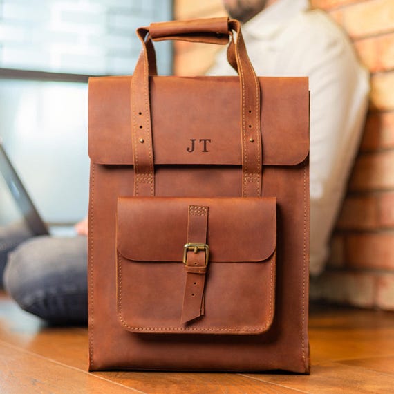 best leather laptop backpack for travel Crazy Horse Men Leather Backpack Retro Leather Rucksack Dark Brown Handmade Full Grain Leather School Backpack Travel Backpack Laptop Backpack Weekender Backpack Personalized Leather Backpack Hiking Backpack For Men and Women Unisex Vintage Backpack Best Valentine Gift Men Women Genuine Leather Laptop Backpack for