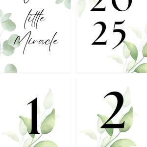 Tarjetas mensuales imprimibles para bebé/niña/niño, descarga instantánea