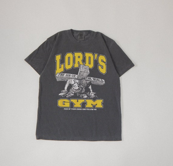 Lords Gym Vintage 90s Comfort Colors Graphic Shirt, Jesus Pump 
