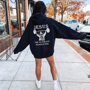 Jesus DeadLift Hoodie, Christian Hoodie, Deadlifting Hoodie, Black Hoodie, Gym Hoodie, Gym Activewear, Pump Cover, Pump Cover Hoodie, Gym