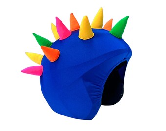 Corna Da Casco In Peluche Azzurre – Fatte A Mano In Nepal, Con Velcro, Adattabili A Casco Da Sci, Snowboard, Moto, Bici E Skate