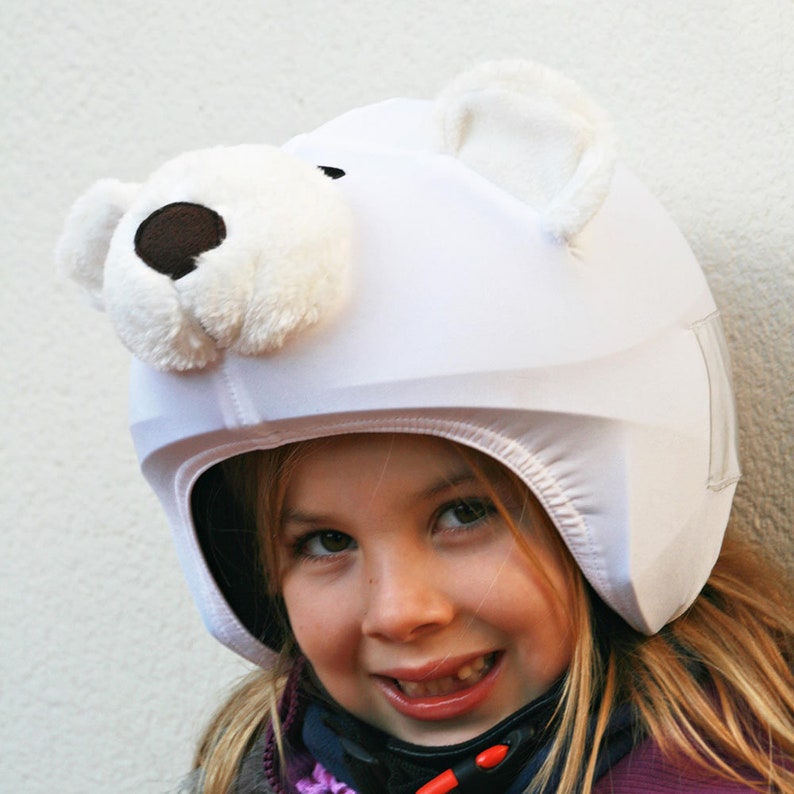 COOLCASC Polar Bear HELMET COVER. for Ski, Skate, Motorcycle, Scooter