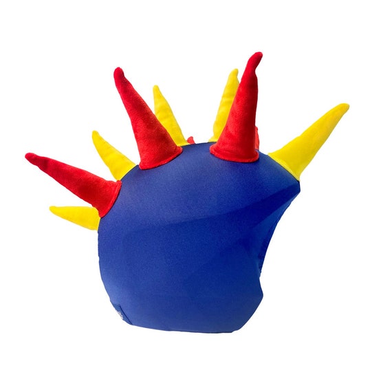 bike helmets funny spikes Stick On Metal Motorcycle Helmet Mohawk (7 Styles) up red 3D bendable fin hawk and radical graphics Ultralight Kids Bicycle Sport Safety