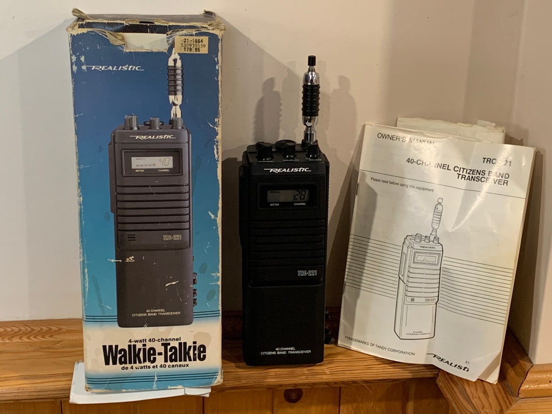 Realistic Trc221 40channel Walkie Talkie CB Radio With BOX & Etsy