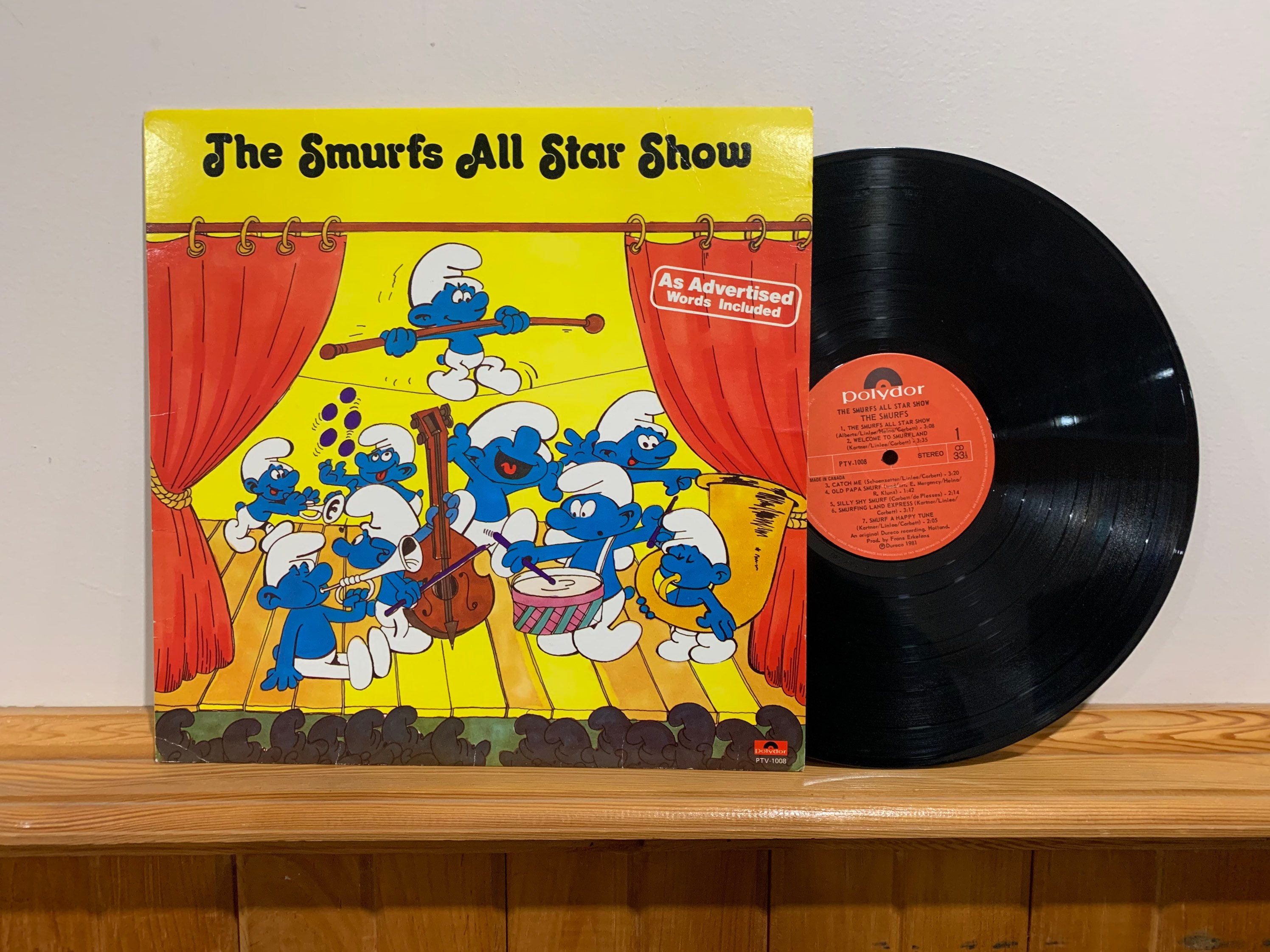 Smurfing Sing Song Record and Book 