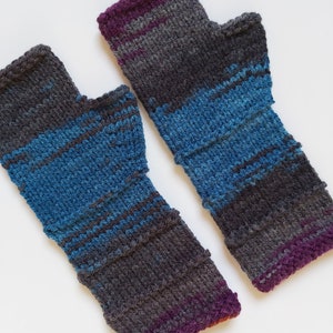 Fingerless gloves Mittens Long Arm Warmers Women Fingerless Wrist long arm Multicolored gloves Knitted gloves Vegan gloves