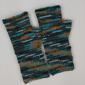 Handknitted Fingerless Gloves Mittens Long Arm Warmers Women Fingerless Gloves Wrist Warmers Long Arm Multicolored Gloves Knitted Gloves