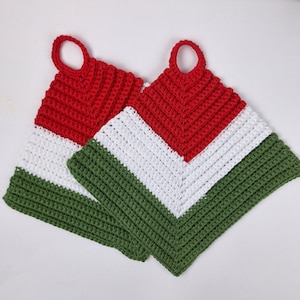 Crocheted pot holders set of 2 made of cotton