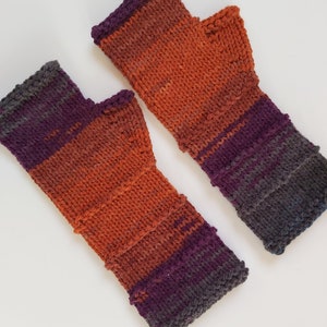 Fingerless gloves Mittens Long Arm Warmers Women Fingerless Wrist long arm Multicolored gloves Knitted gloves Vegan gloves