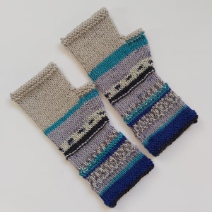 Fingerless gloves Mittens Long Arm Warmers Women Fingerless Wrist long arm Multicolored gloves Knitted gloves