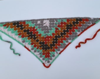 Crochet Triangle Bandana Headscarf Handmade Crochet Bandana Kerchief