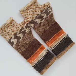 Fingerless Gloves Mittens Long Arm Warmers Women Fingerless Wrist Long Arm Multicolored Gloves Knitted Gloves
