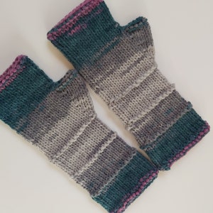 Fingerless gloves Mittens Long Arm Warmers Women Fingerless Wrist long arm Multicolored gloves Knitted gloves Vegan gloves