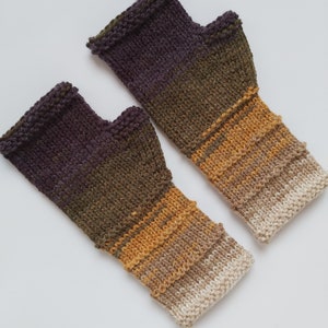 Fingerless gloves Mittens Long Arm Warmers Women Fingerless Wrist long arm Multicolored gloves Knitted gloves Vegan gloves