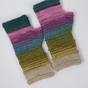 Handknit Fingerless Gloves Arm Warmers Thick Gloves Vegan Gloves Ready to ship