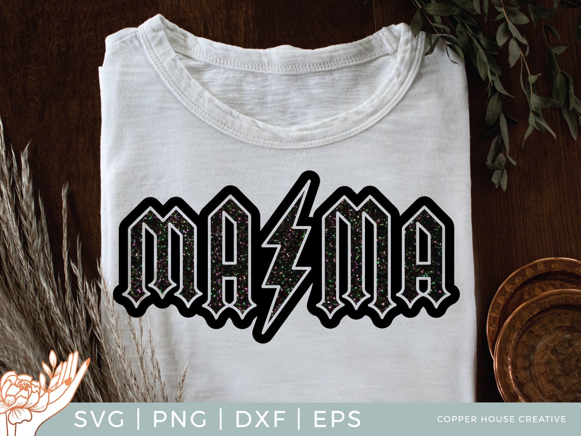 Mama ACDC - Instant Digital Download, Svg, Png, Dxf, Eps – Rocker Mom ...