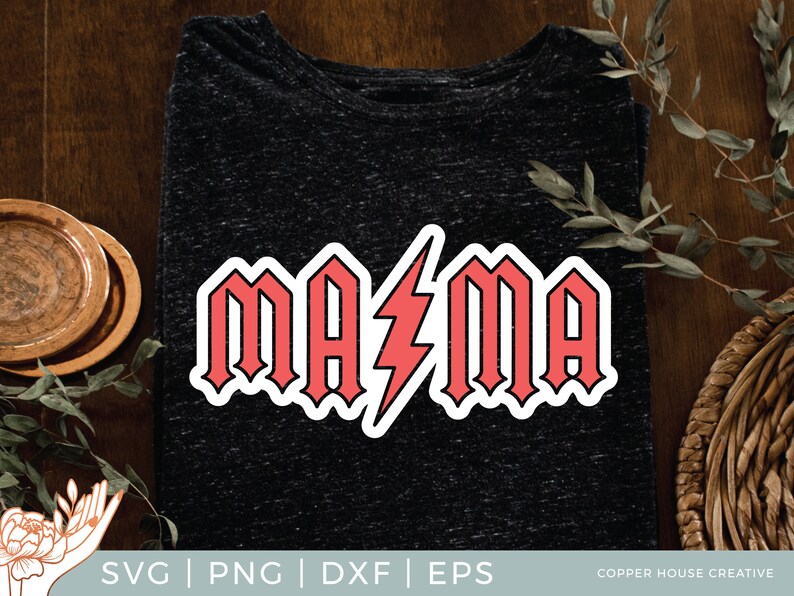 Mama ACDC - Instant Digital Download, Svg, Png, Dxf, Eps – Rocker Mom ...