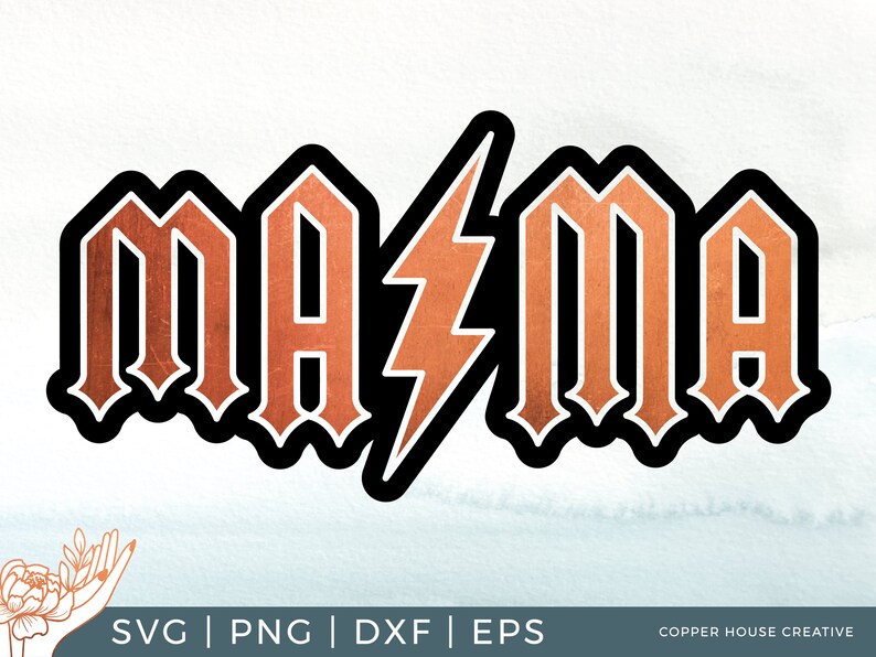 Mama ACDC - Instant Digital Download, Svg, Png, Dxf, Eps – Rocker Mom ...