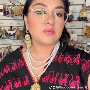 filigree necklace, Oaxacan filigree, handmade necklace, filigree necklace and earrings, Oaxacan necklace, fashion necklace, filigree