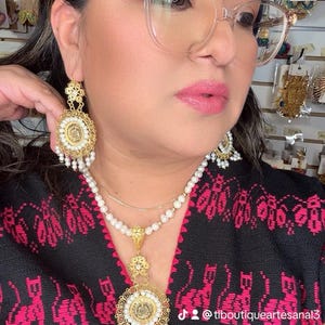 filigree necklace, Oaxacan filigree, handmade necklace, filigree necklace and earrings, Oaxacan necklace, fashion necklace, filigree