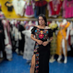 etsy mexican embroidered dress Mexican Embroidered Dress