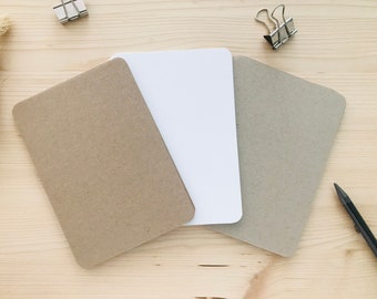 Tarjetas para manualidades DIN A6 | Papel kraft | Papel natural | Papel de hierba | Invitación de bautismo | Cumpleaños | Boda | 300 - 350 g/m2