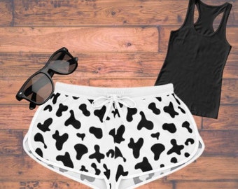 Western Cow Print Women's Relaxed Shorts