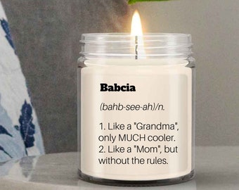 Najlepsza Babcia, Babcia Definition Soy Candle Gift for Babcia, Gift for Grandma, Polish Grandma, Mother's Day Gift for Grandma, Babcia Gift