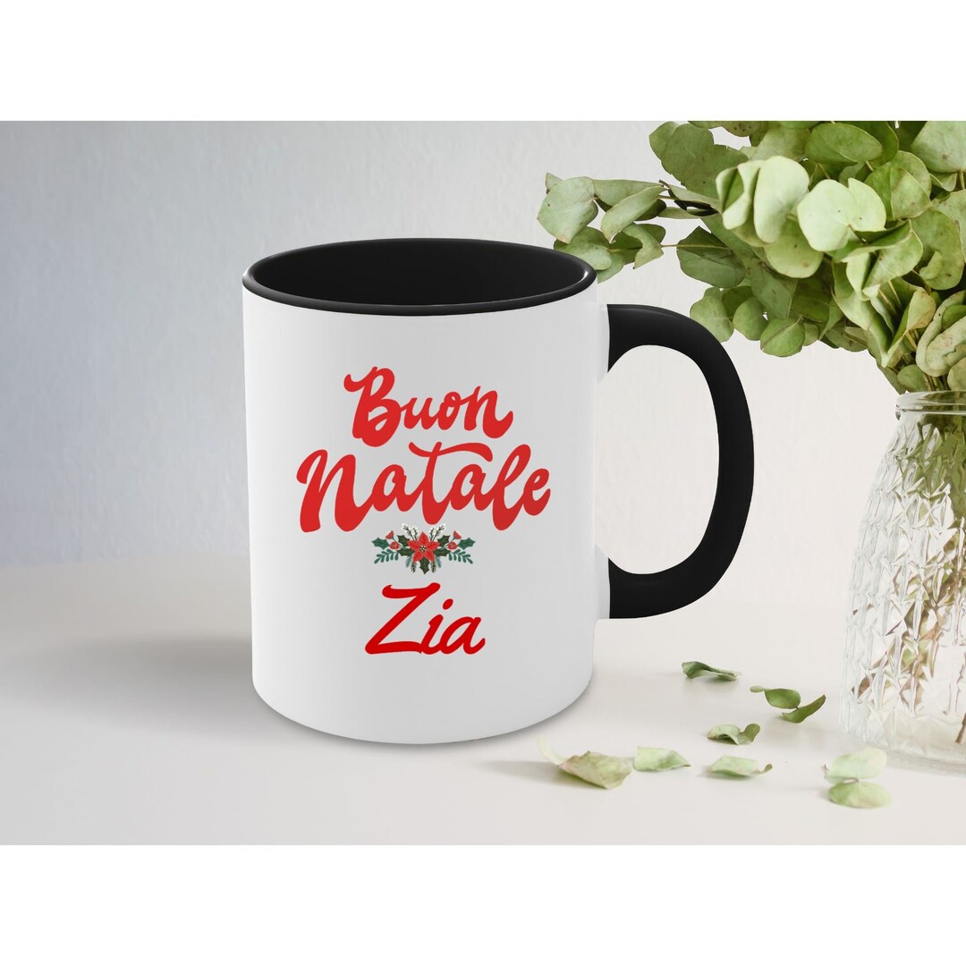 Italian Mug for Zia Ceramic Mug for Auntie, Personalized Auntie Mug