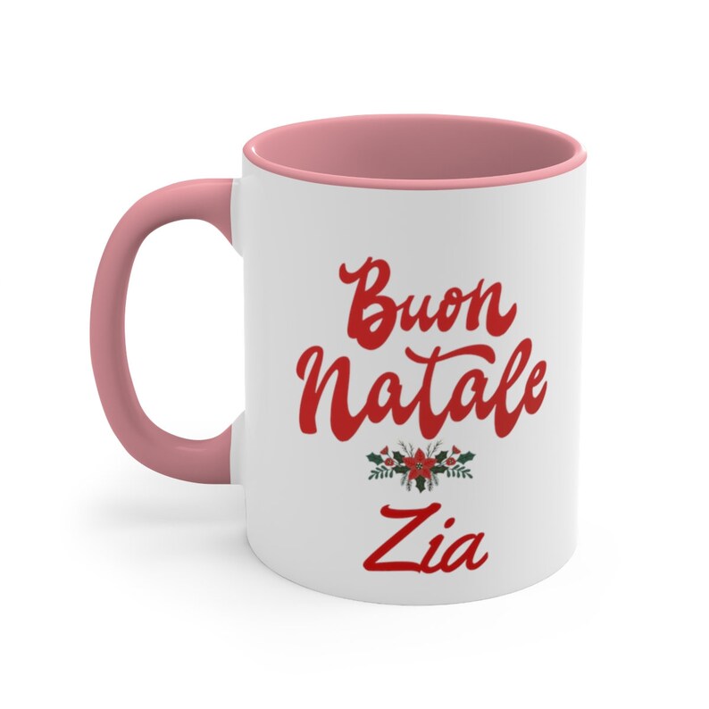 Italian Mug for Zia Ceramic Mug for Auntie, Personalized Auntie Mug