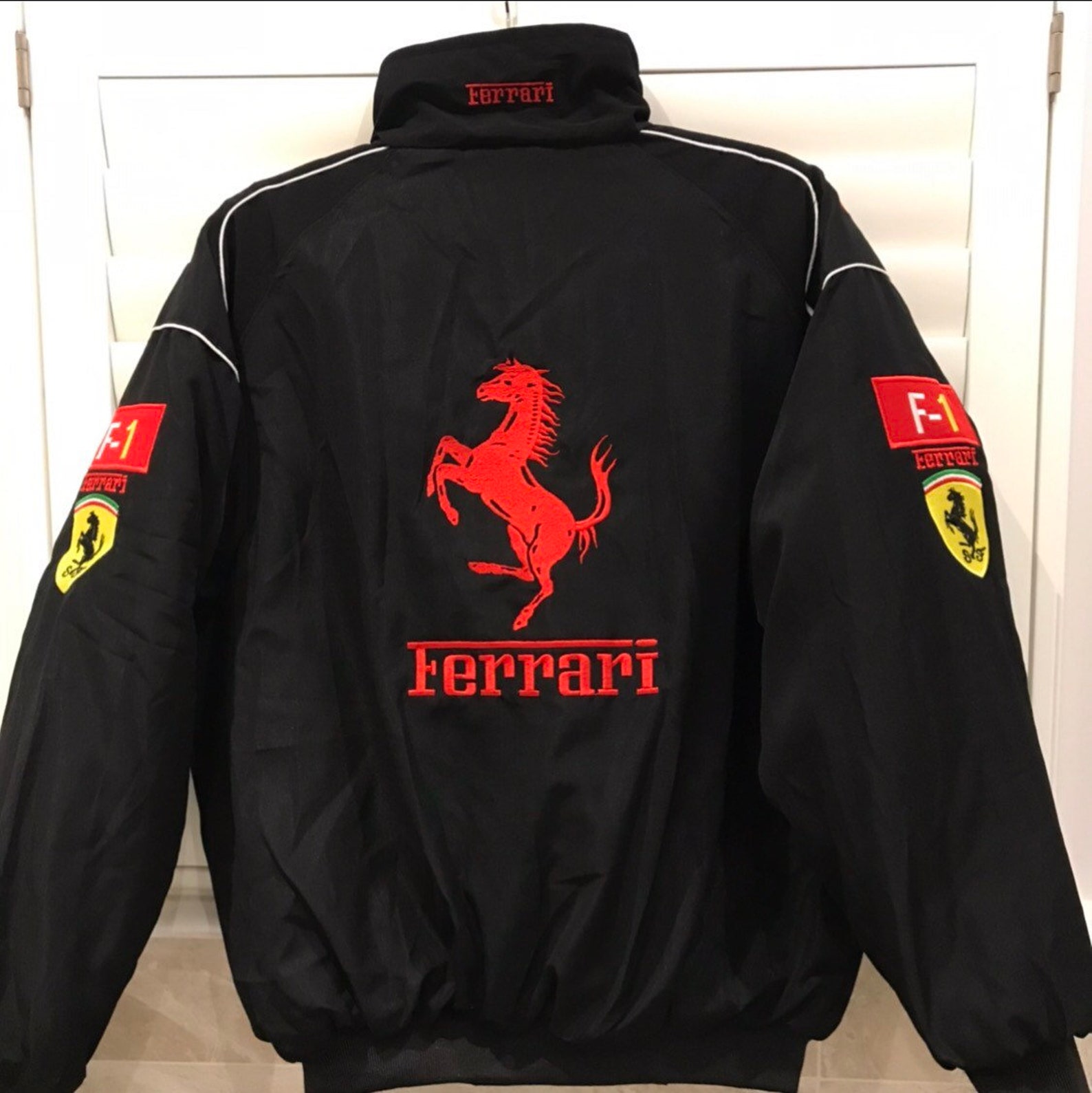 Racing Jacket Vintage RARE Ferrari Fashion Winter Embroidered - Etsy