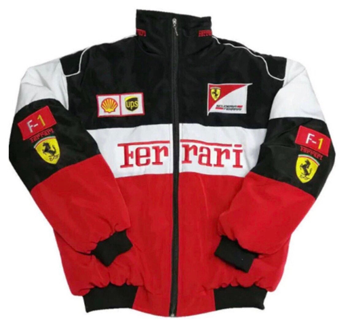 Racing Jacket Vintage RARE Ferrari Fashion Winter Embroidered - Etsy