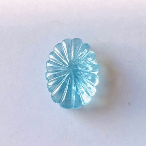 AAA + kwaliteit natuurlijk aquamarijn snijwerk, maat 19x14 MM, gewicht 13 karaat, kristalsnijwerk, handgemaakt edelsteensnijwerk, kerstcadeau